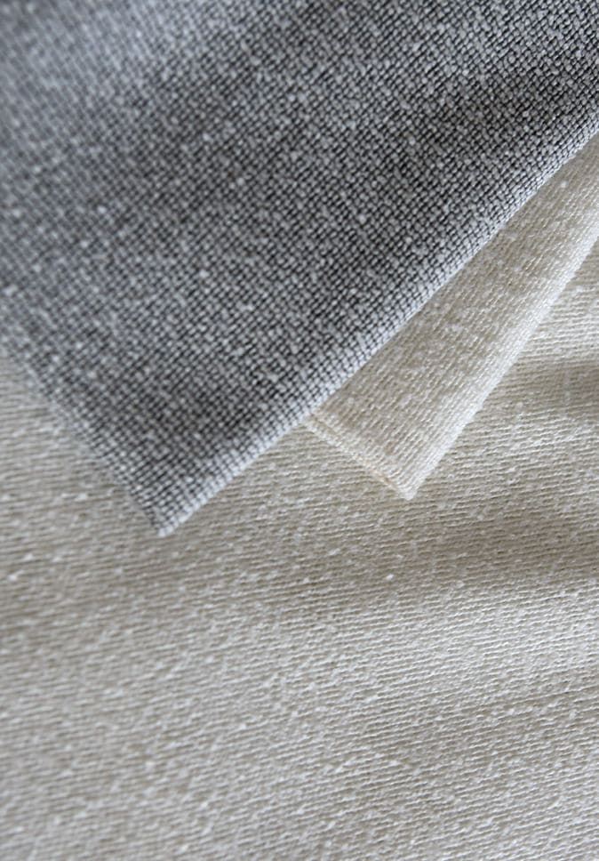 Polyester linnenlook stof Goedkope pure gordijnstof voor hoteldecoratie